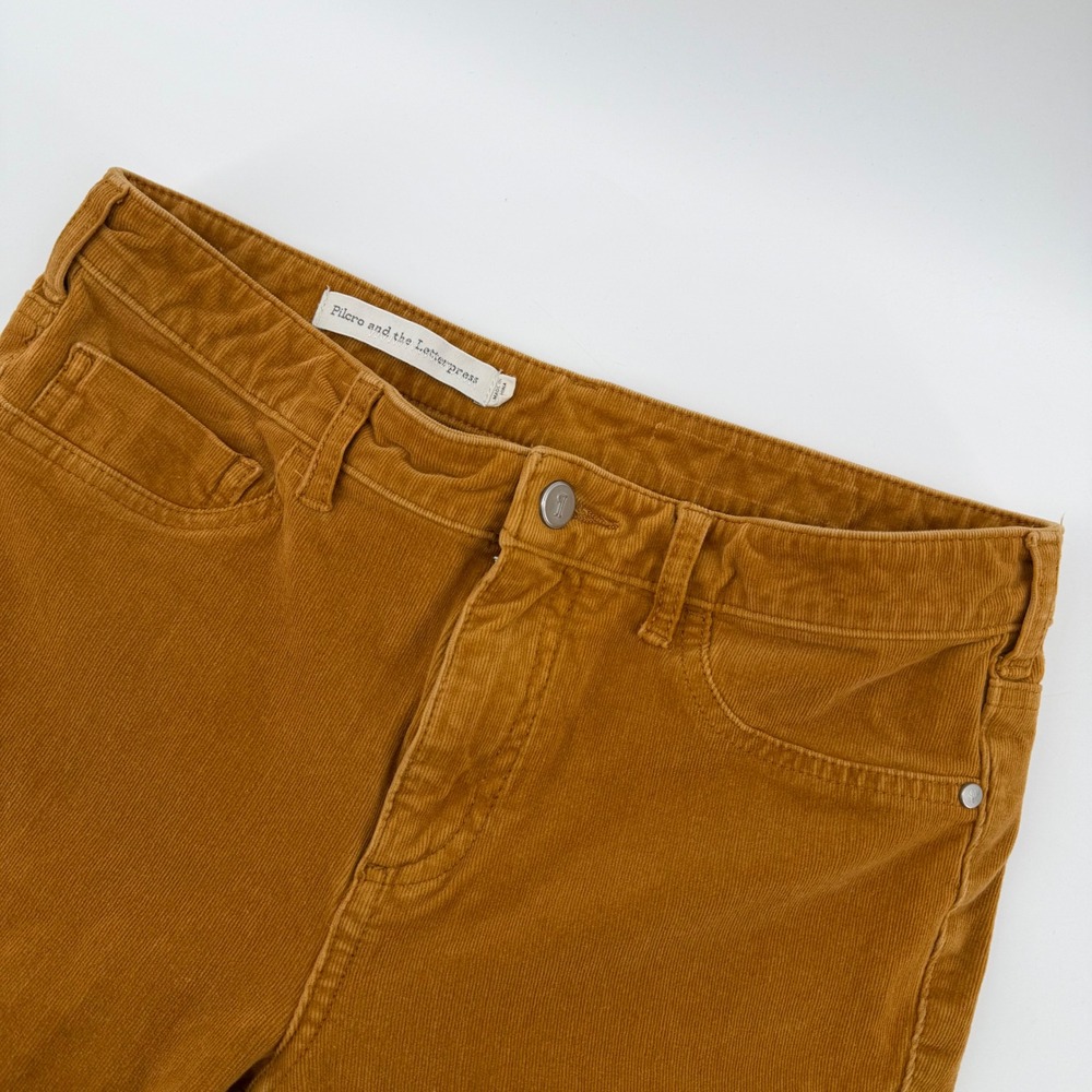 Pilcro and the Letterpress Corduroy Pants Amber Ochre Skinny Fit Women's Size 29